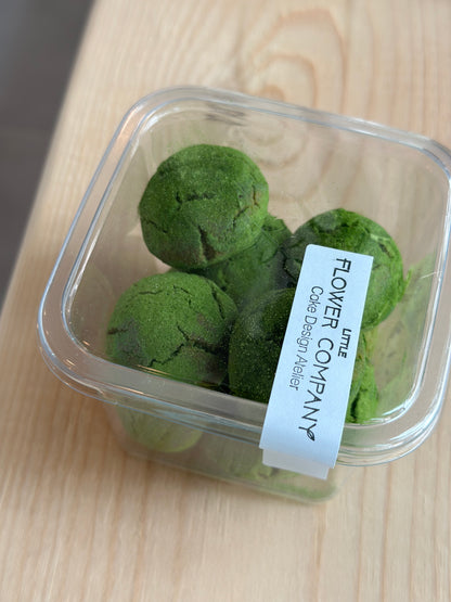 Matcha snowball cookie