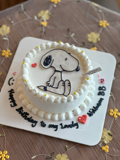 Add Buttercream drawing on cake