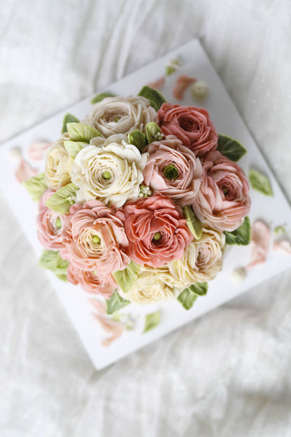 Butter Cream Flower Cake (Blossoming Style)